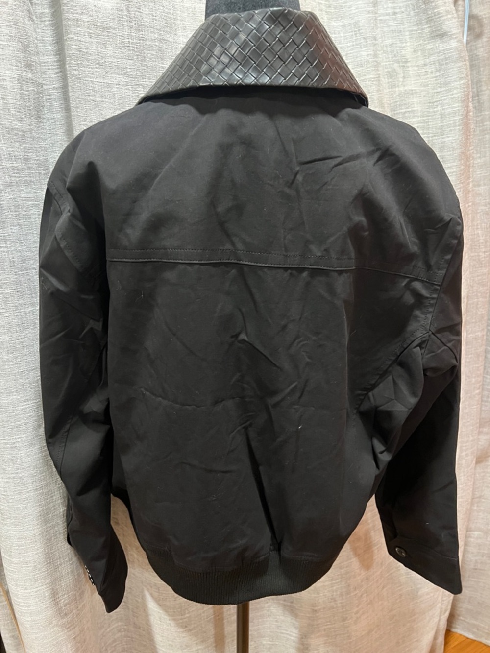 Bottega Veneta Black Quilted Removable Leather Collar Jacket - Size XL/IT 56 - Picture 6 of 10
